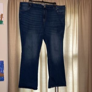 Sonoma Goods For Life Plus Size Womens 24W Mid-rise Bootcut Jeans Linden Blue